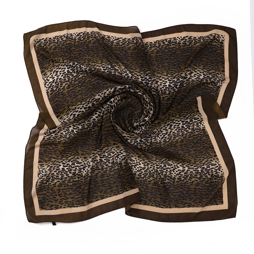 Foulard Hijab Carré Imprimé Léopard (MH182)