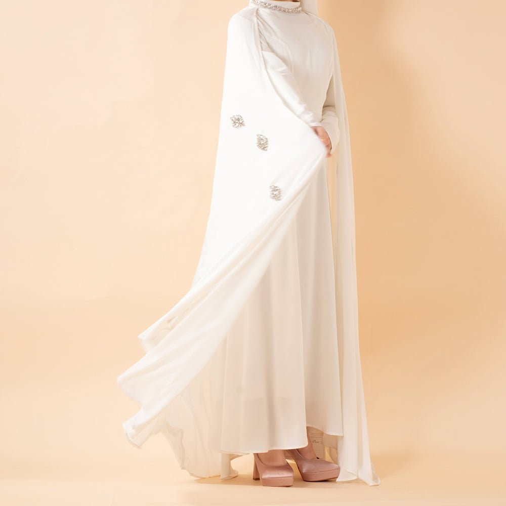 Cape Abaya Royal en Satin de Luxe (MA326)