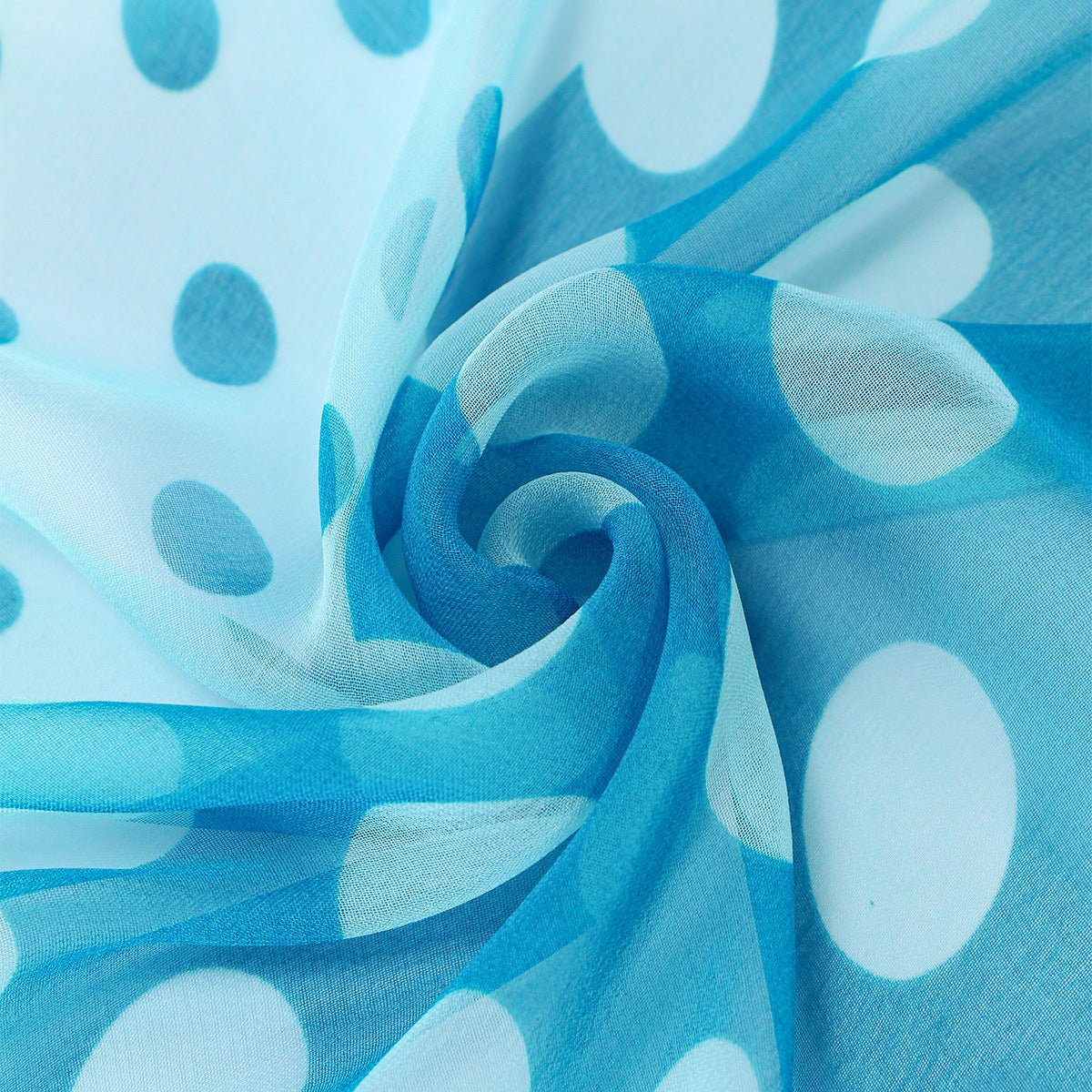 Foulard Hijab Mousseline à Pois Bicolore (MH247)