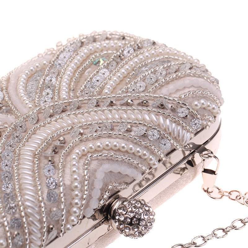 Sac pochette élégant orné de perles pour mariages et soirées (MAC278)