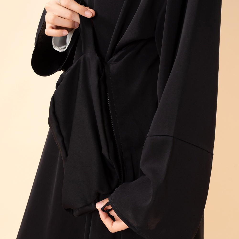 Abaya une pièce premium hijab pour femmes | Abaya de voyage en tissu Nida (MJ024)