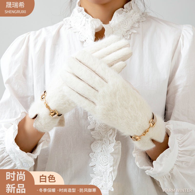 Gants d'hiver chauds et polyvalents en peluche pour tous les jours (MAC309)