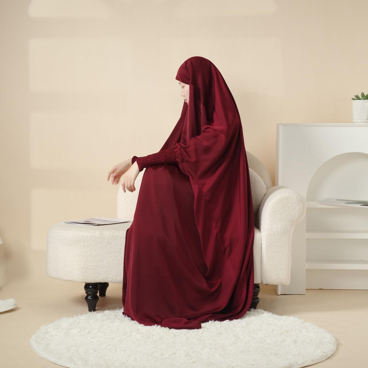 MJ006 Poignet scrunchie en tissu satiné pour Jilbab 1 pièce