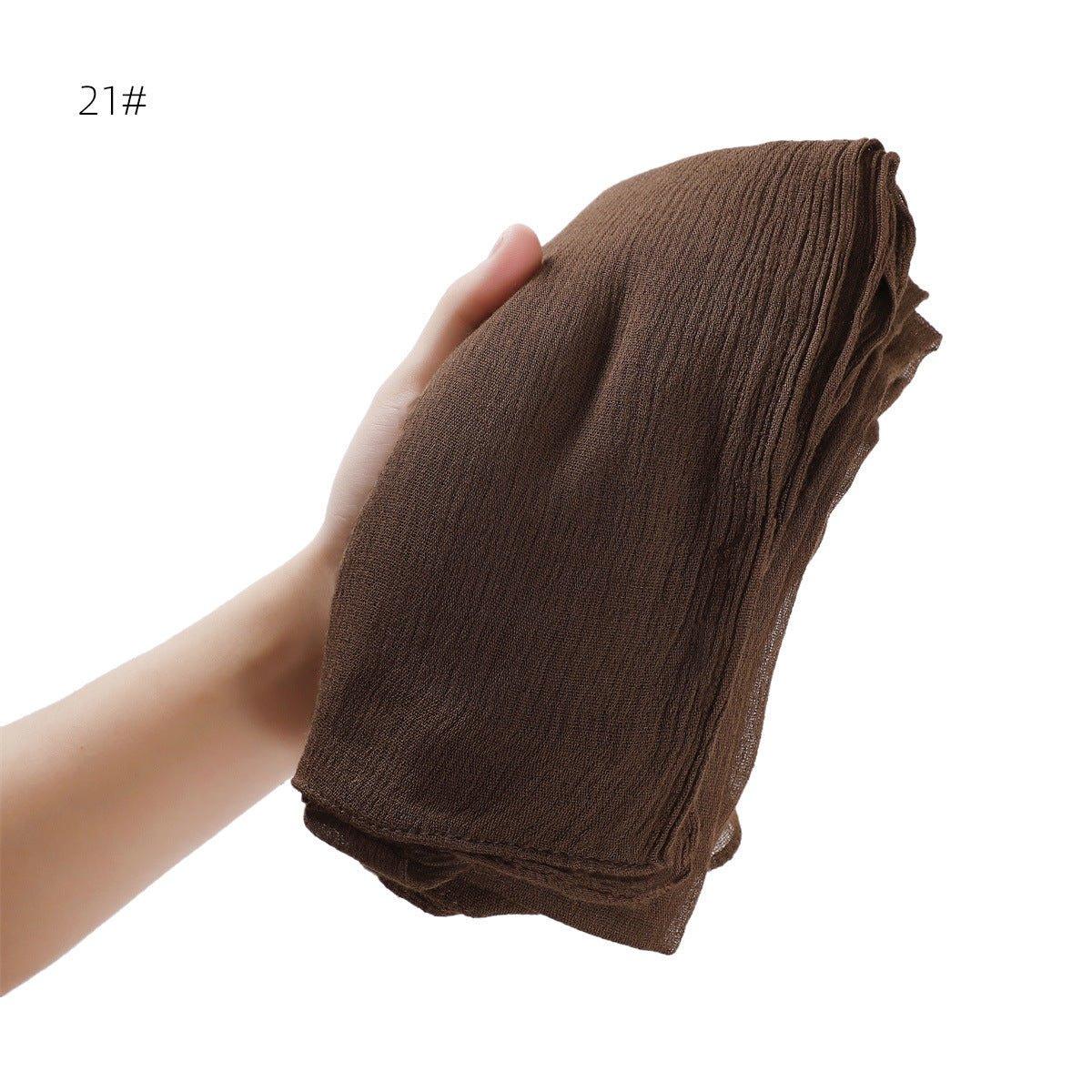 MH056 Hijab en rayonne plissé simple