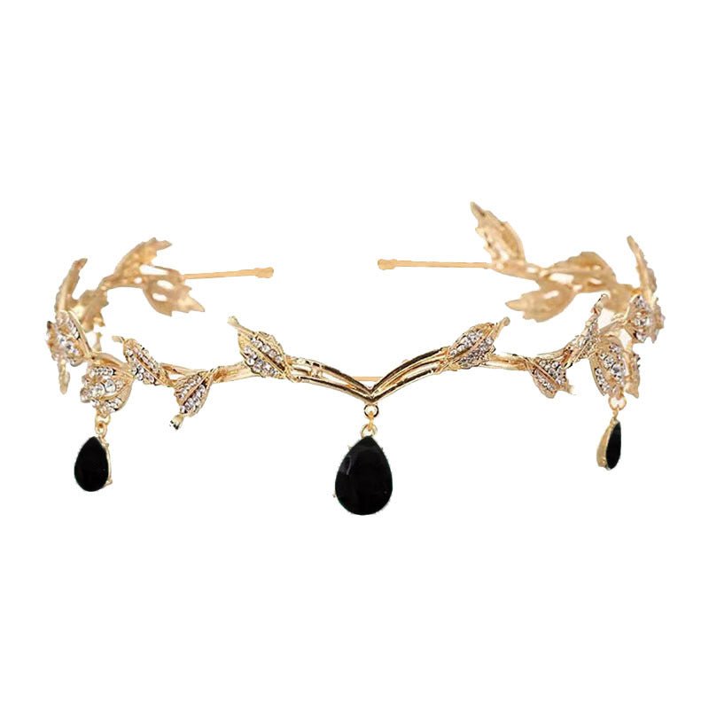 Barrette à cheveux ornée de strass avec pendentif pour le front (MAC329)