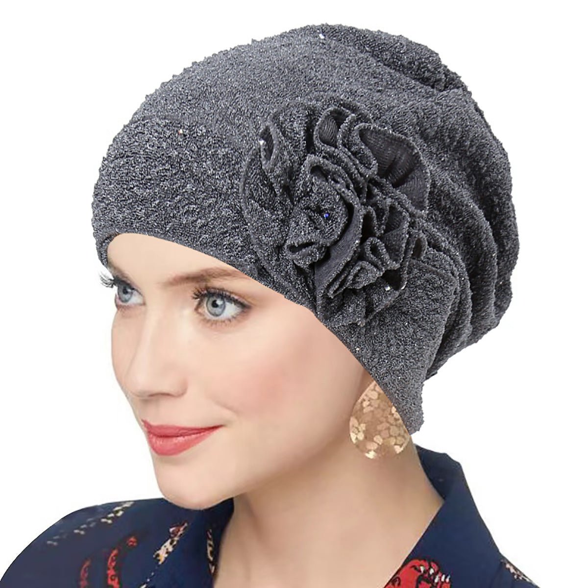 Foulard tendance en fleur de rose extensible pour femme (MH112)