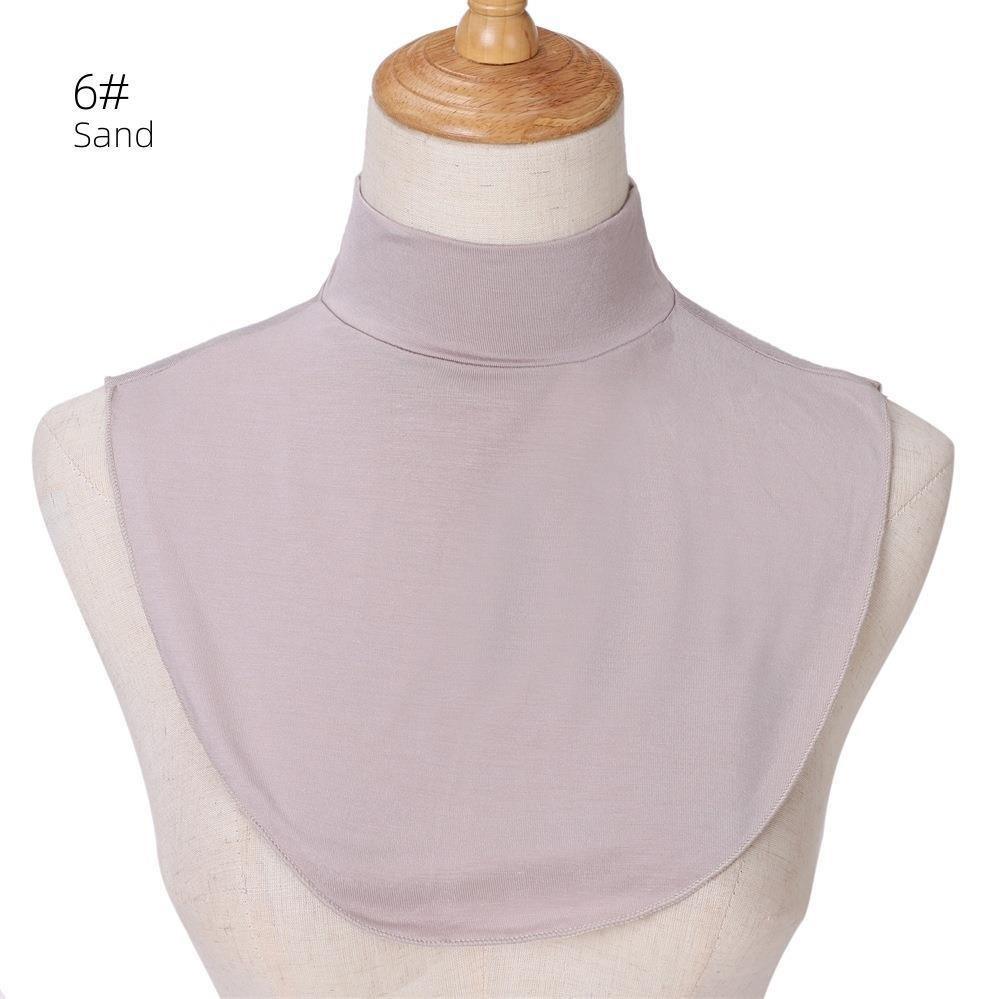 Faux col en coton uni pour rehausser une tenue (MAC144)