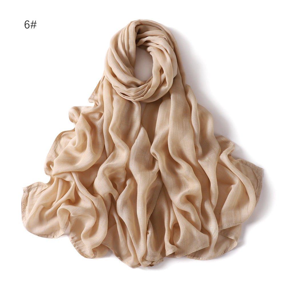 MH054 Hijab Rayon uni à large bord