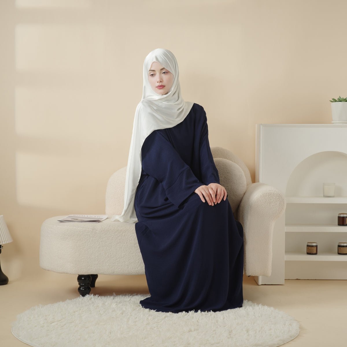 Abaya Plissée Vintage Simple (UKMA042)
