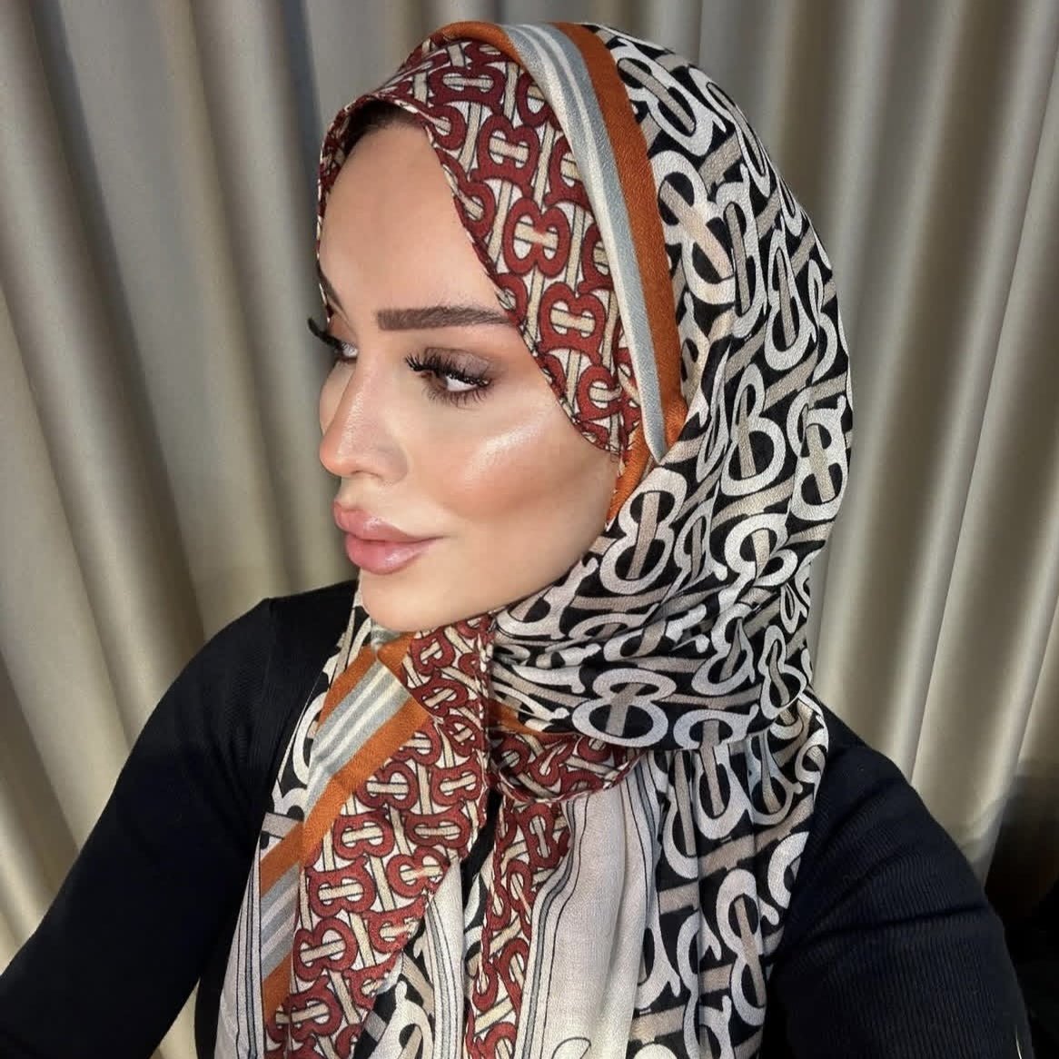 Foulard imprimé en coton twill (MH215)