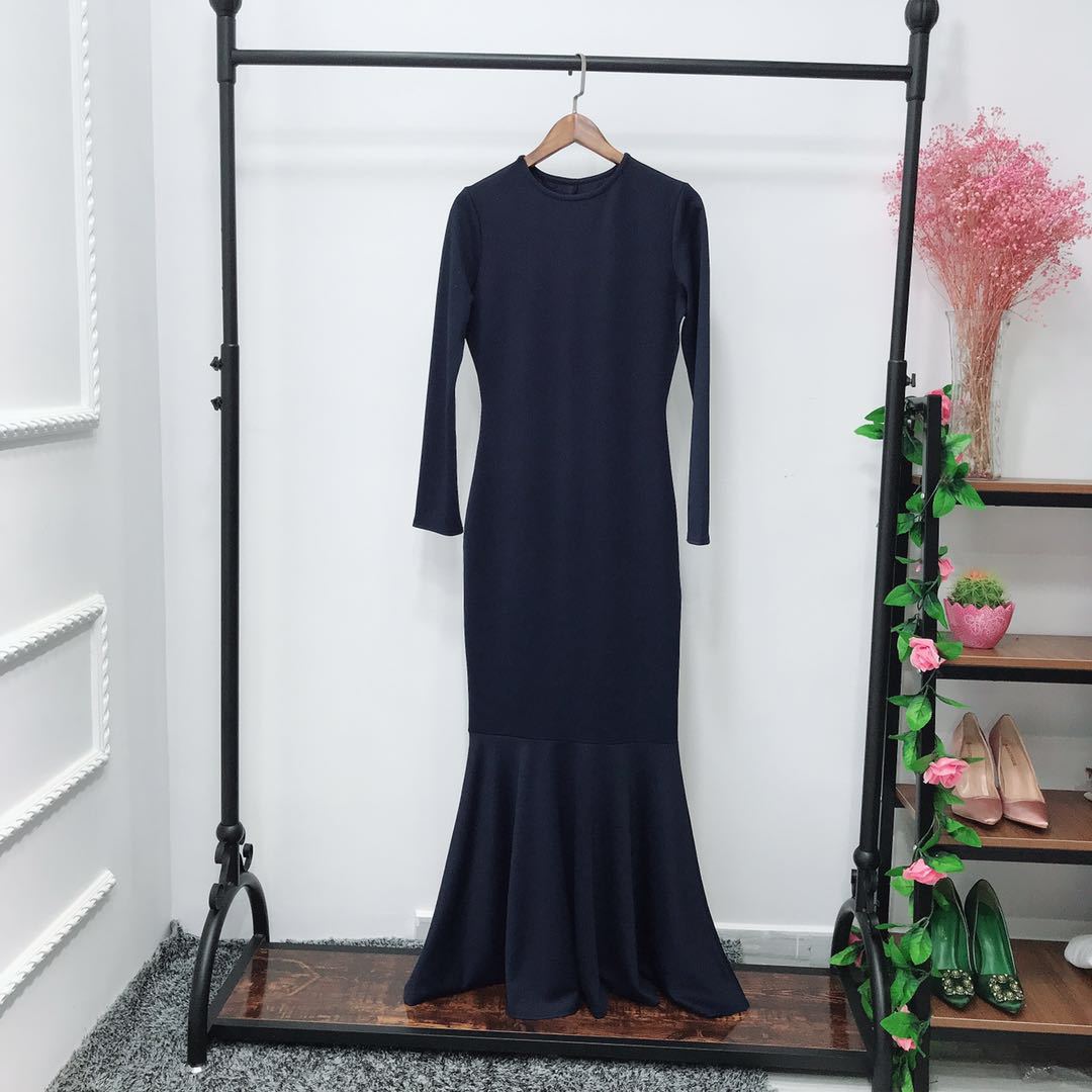 Robe longue extensible avec ourlet sirène (MS457)