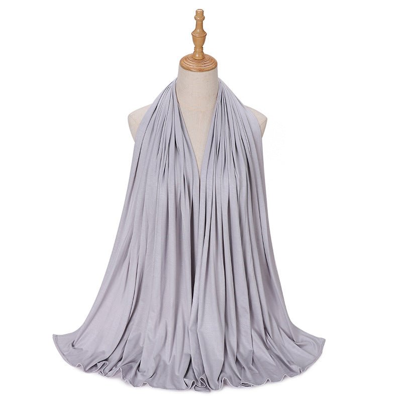 Hijab Premium Style Bohème en Coton Mercerisé Grand Format (MH114)