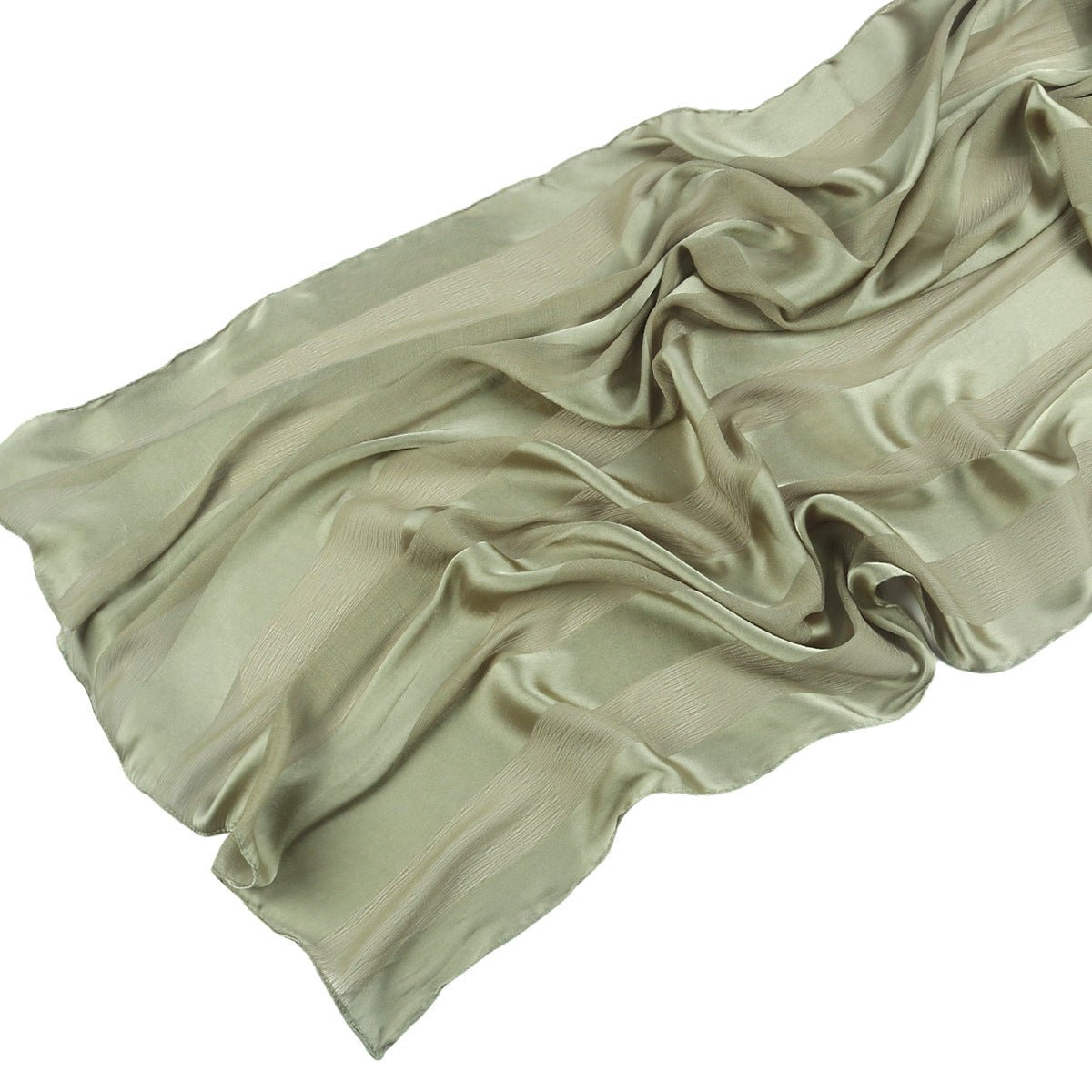 Hijab en Mousseline Crinkle Rayée à Texture Organique (MH143)