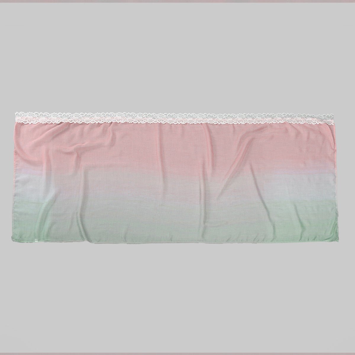 Châle Hijab Imprimé Bordure Dentelle (MH231)