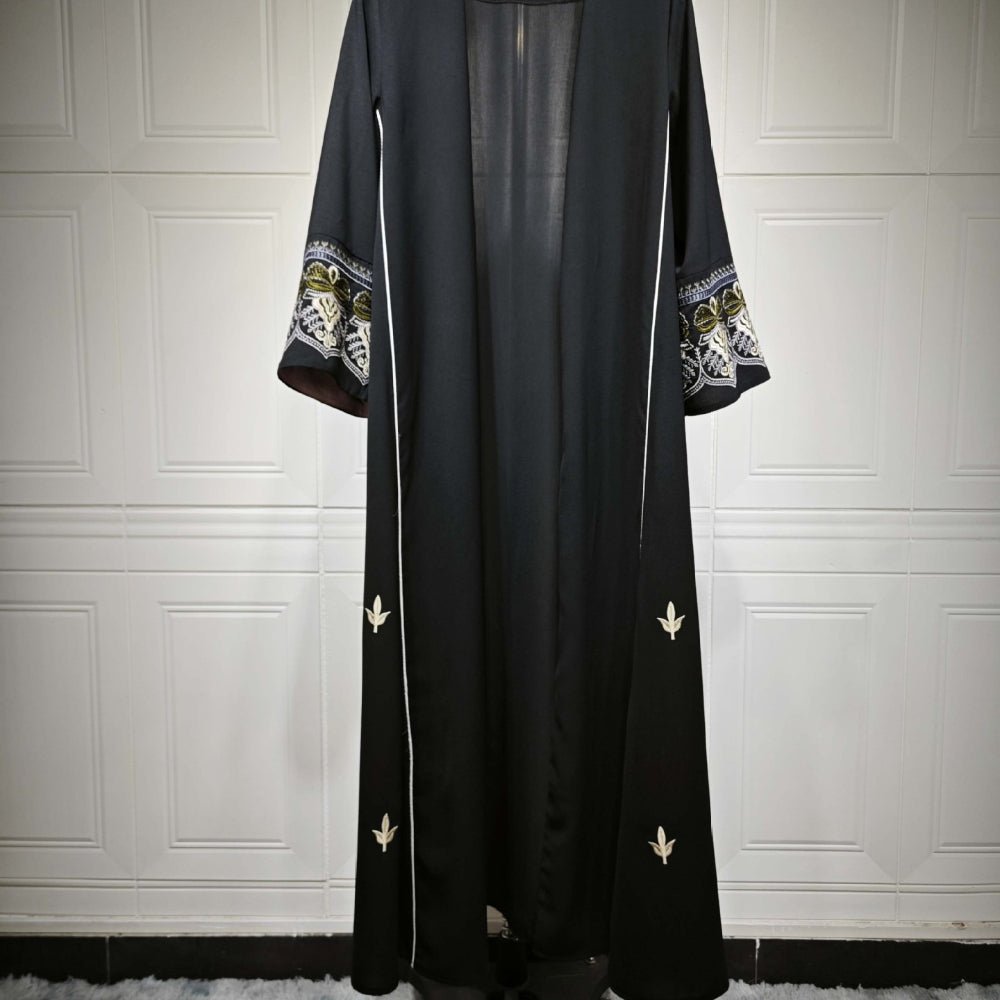 Abaya Ouverte Élégante Brodée (MOA062)