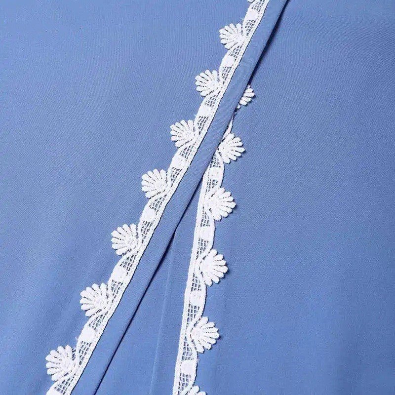 Abaya décontractée de créateur avec détails en dentelle (MA146)