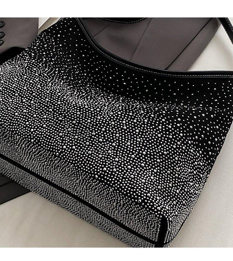 Sac fourre-tout MAC142 tendance à bandoulière orné de strass brillants