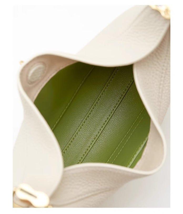 Sac Lune en cuir véritable, tendance et polyvalent (MAC069)
