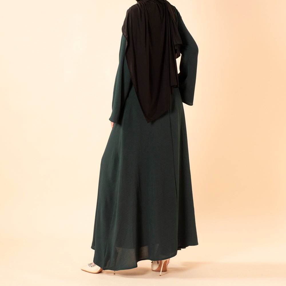 Robe Abaya Élégante en Crêpe avec Poche (MA432)