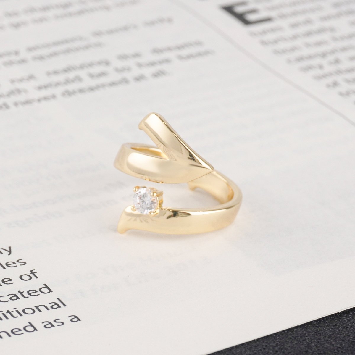 Bague Diamant Asymétrique Artisanale Glamour Audacieux pour des Moments d'Exception (MAC282)
