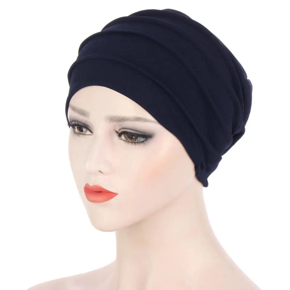 Foulard sous-hijab en coton slub uni (MH031)