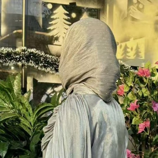 Robe Abaya Maxi à Manches Cape Plissées (MA430)