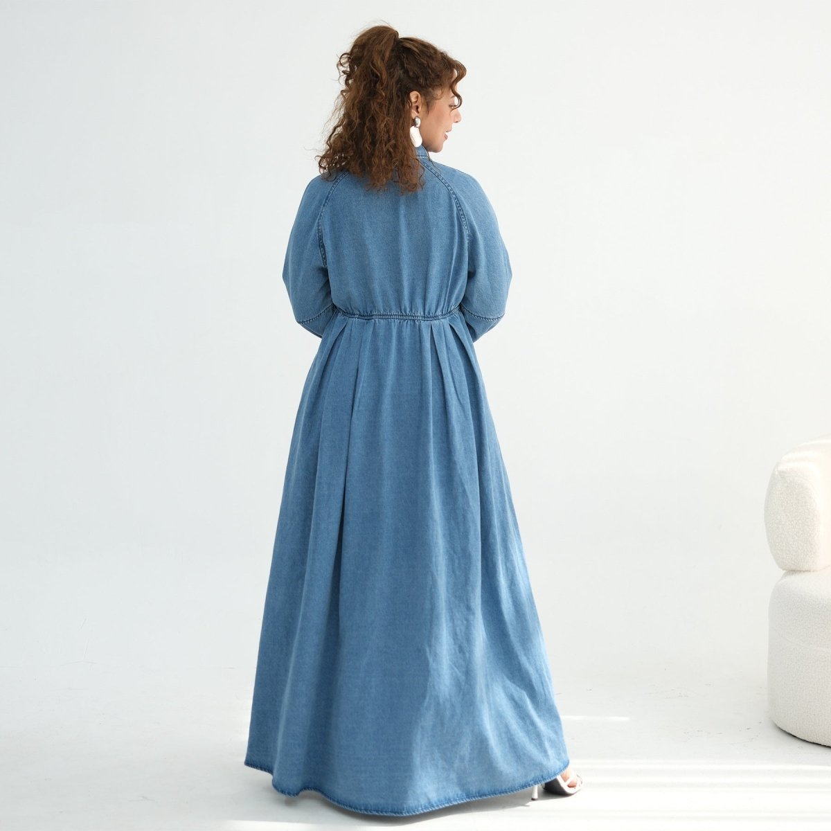 Robe Maxi en Denim Lyocell Tencel (MA398)