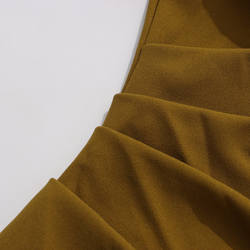 Robe Cape Asymétrique avec Fente Dos (MS216)