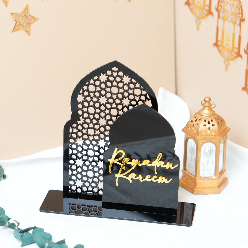 Décoration de Table en Acrylique à Motif Islamique Ajouré (MAC404)