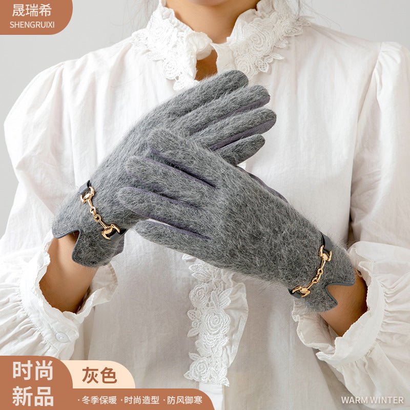 Gants d'hiver chauds et polyvalents en peluche pour tous les jours (MAC309)