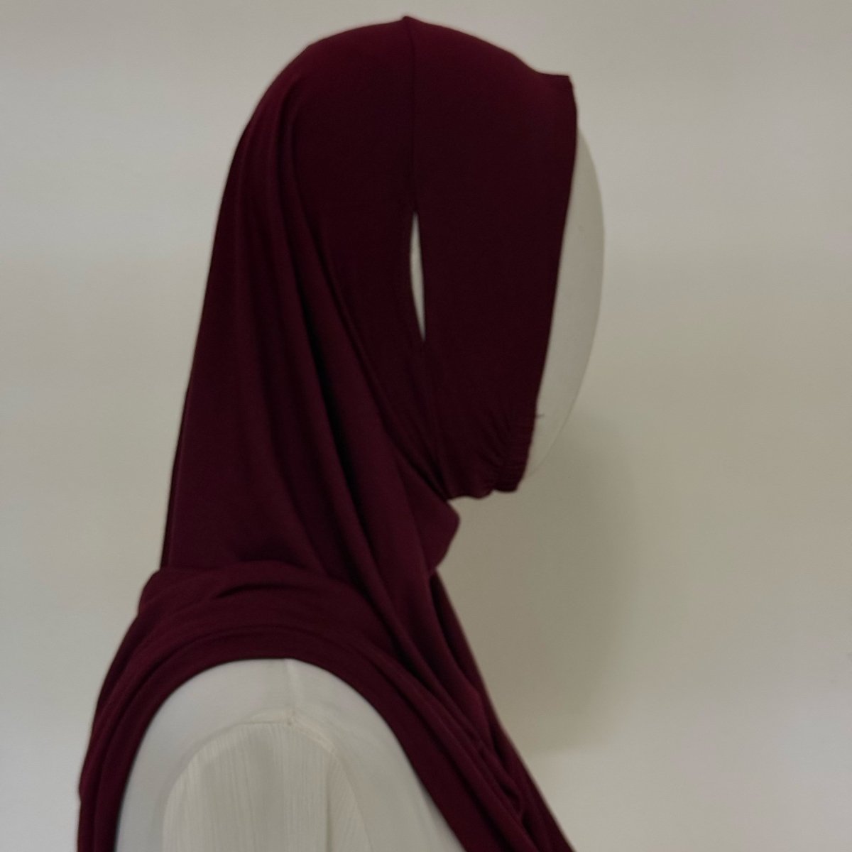 Stretch-Fit Instant Hijab — Coton Modal, Compatible avec Écouteurs (MH224)