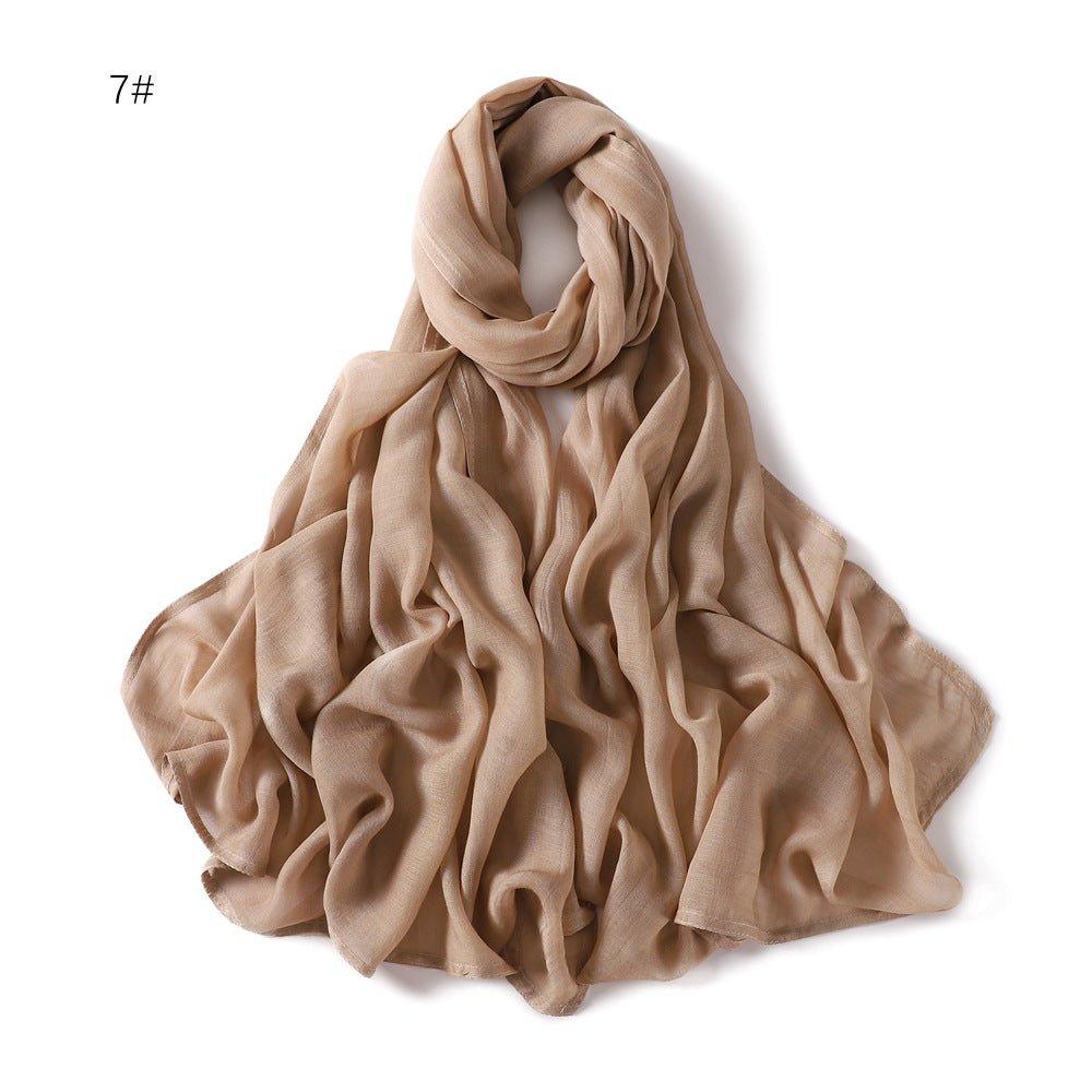 MH054 Hijab Rayon uni à large bord