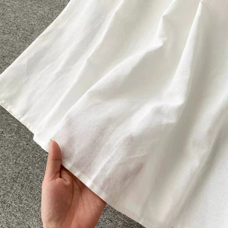 Robe Longue en Lin Brodée Style Bohème (MS460)