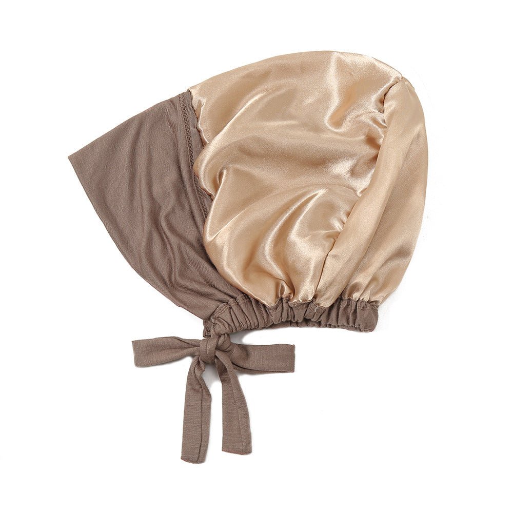 Sous-bonnet léger double épaisseur doublé satin pour hijab - Confortable et respirant (MH023)