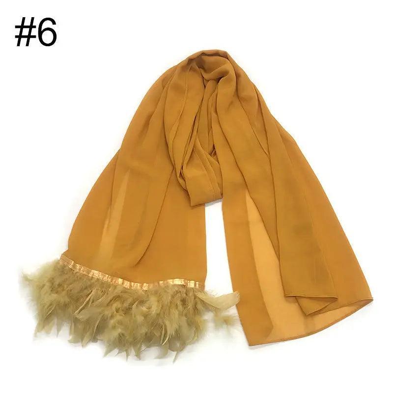 Foulards en Mousseline Foulard Plume Hijab (MH039)