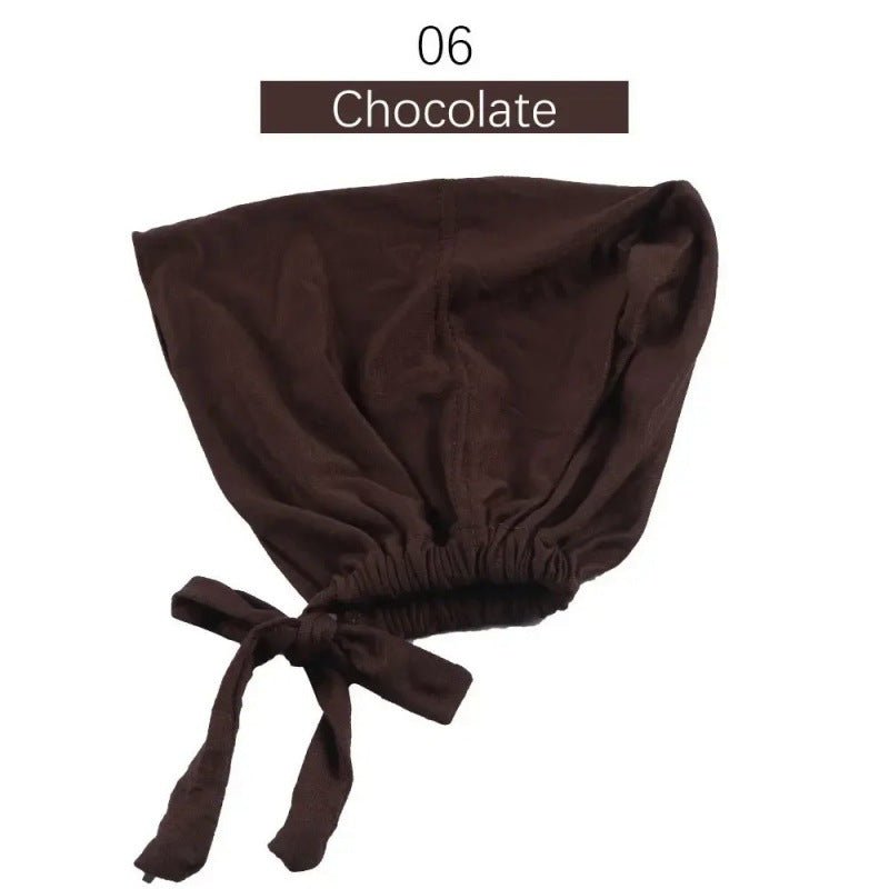 Sous-bonnet ajustable en coton stretch à nouer | Bonnet hijab (MH200)