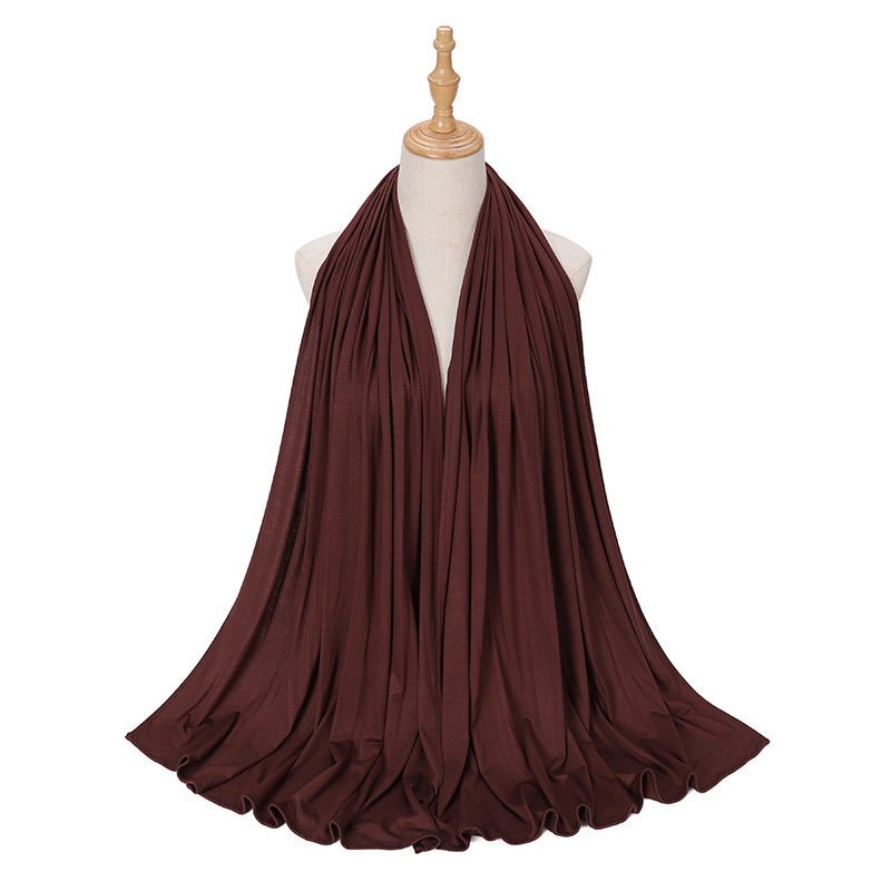Hijab Premium Style Bohème en Coton Mercerisé Grand Format (MH114)