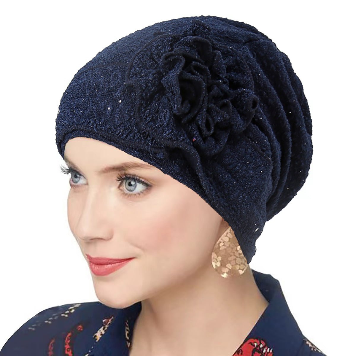 Foulard tendance en fleur de rose extensible pour femme (MH112)