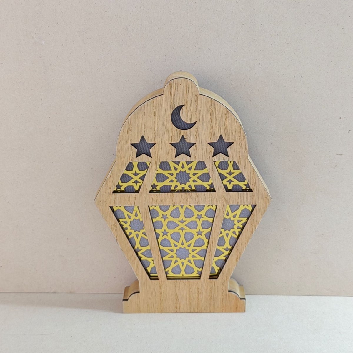 Décorations de bureau en bois avec LED pour l'Aïd (MAC395)