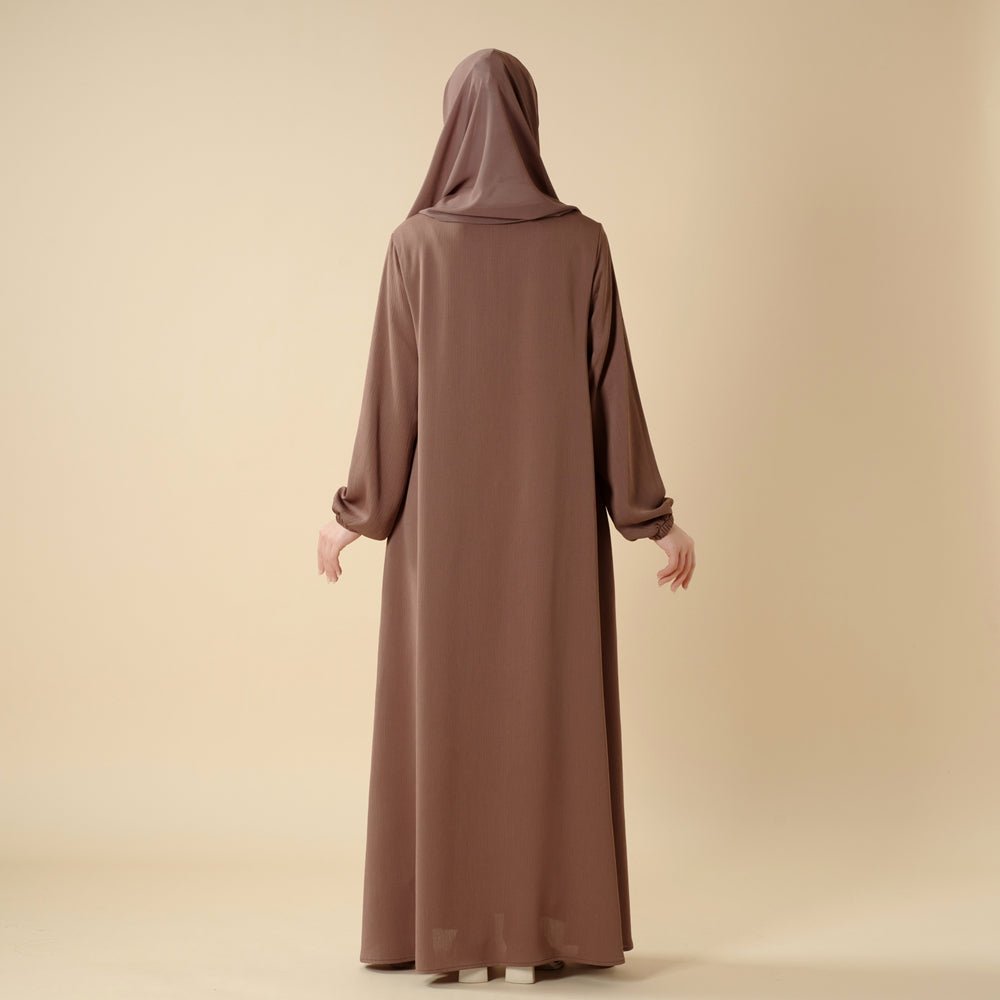 Abaya Nida Premium Luxe Modeste | Abaya Zoom à Coupe Parapluie pour l'Été (MA233)