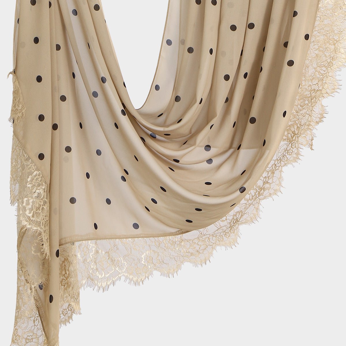 Foulard Hijab à Dentelle Pois (MH252)