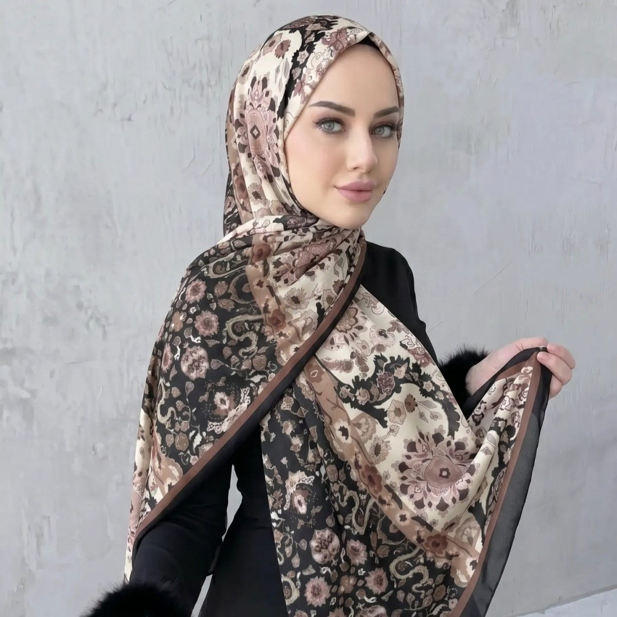 Écharpe hijab imprimée (MH239)