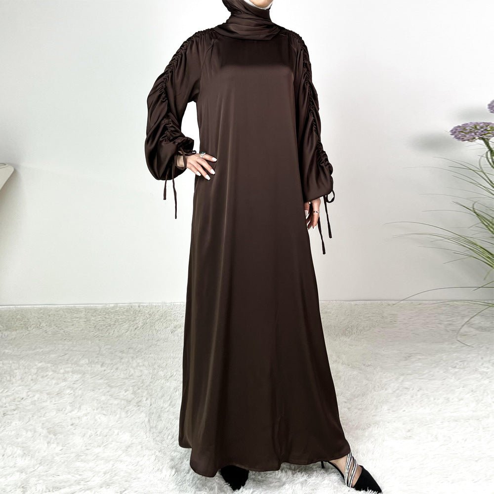 Robe Abaya Ample à Manches Lanterne Ajustables (MA167)