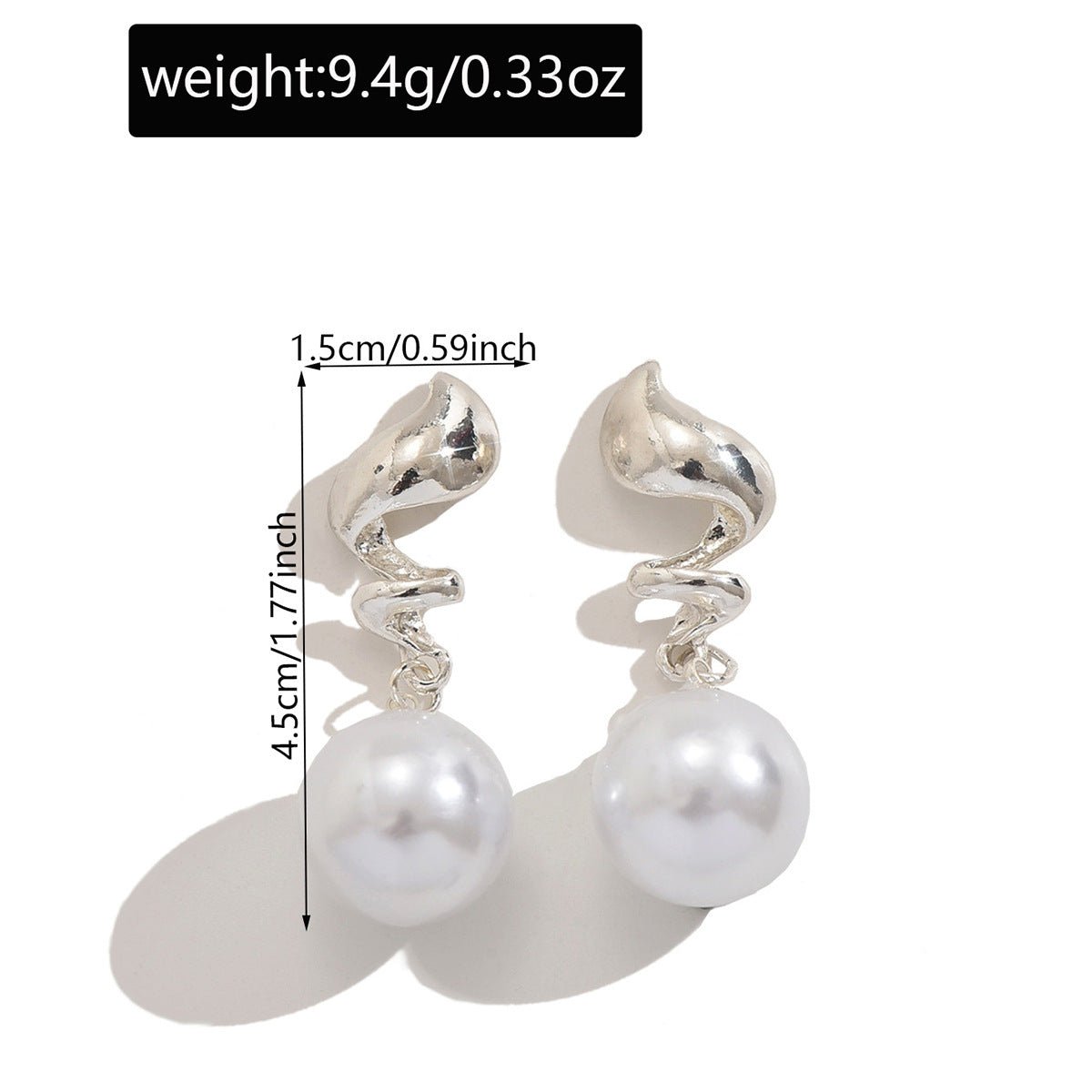 Boucles d'oreilles pendantes asymétriques artistiques à perles (MAC325)