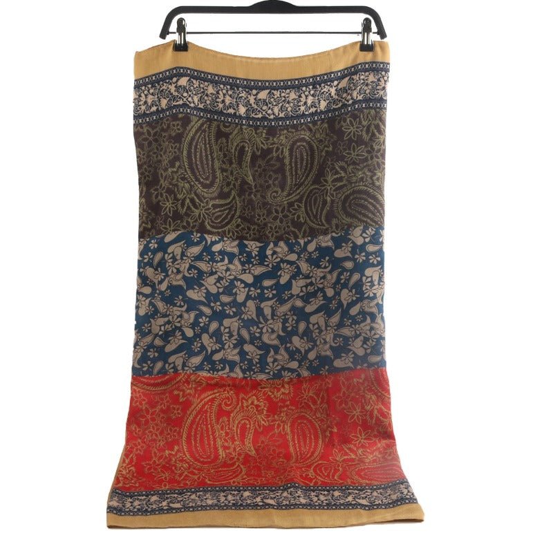 Écharpe Hijab Imprimé Paisley Toucher Cachemire | Châle 180x85cm à Franges avec Motifs Traditionnels (MH150)