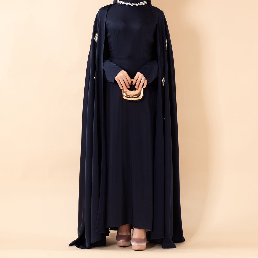Cape Abaya Royal en Satin de Luxe (MA326)
