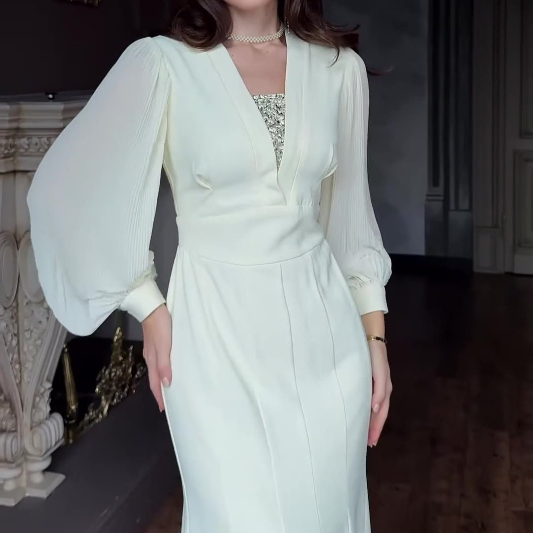 Robe habillée taille empire élégante (MS340)