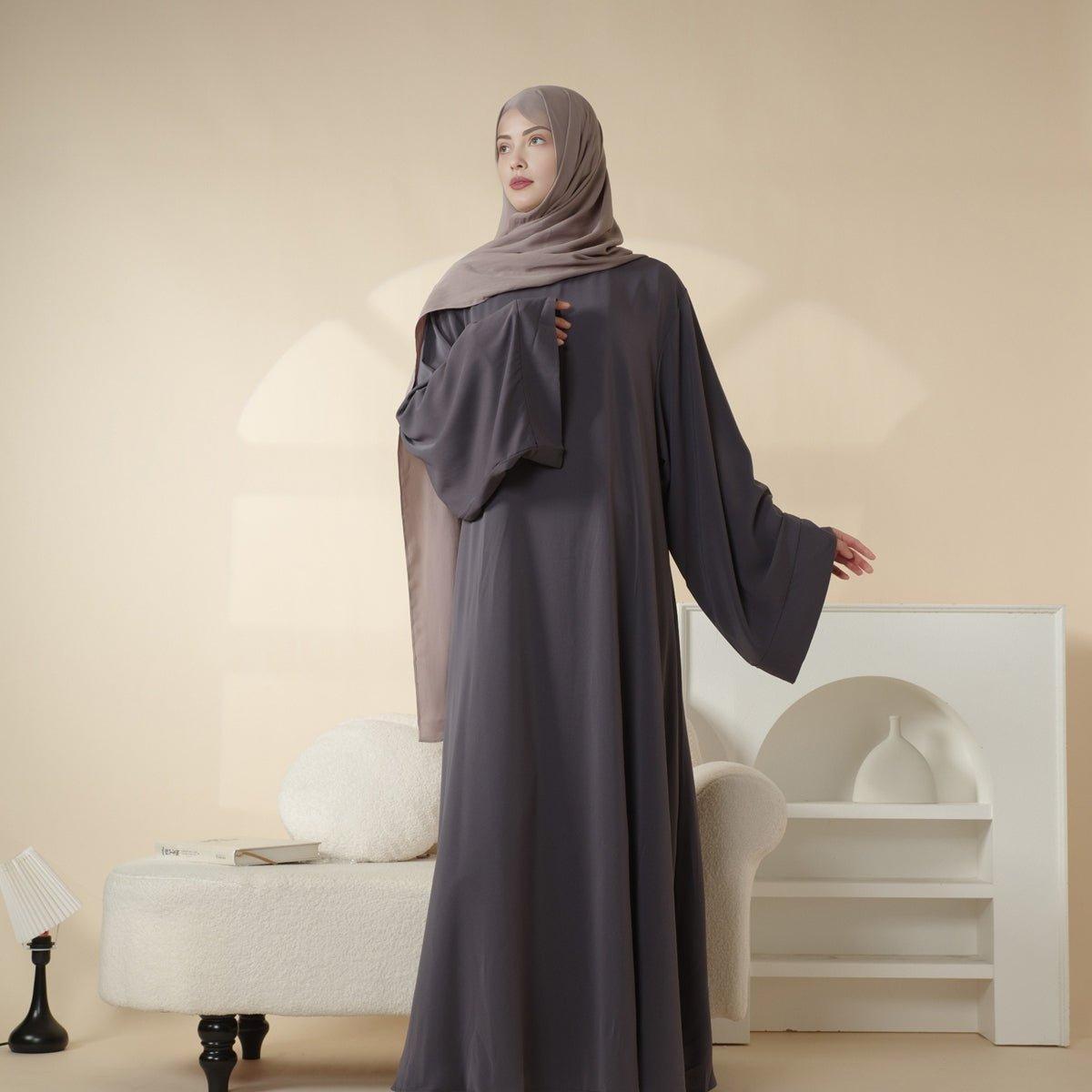 Abaya unie douce en Nidha (MA005)