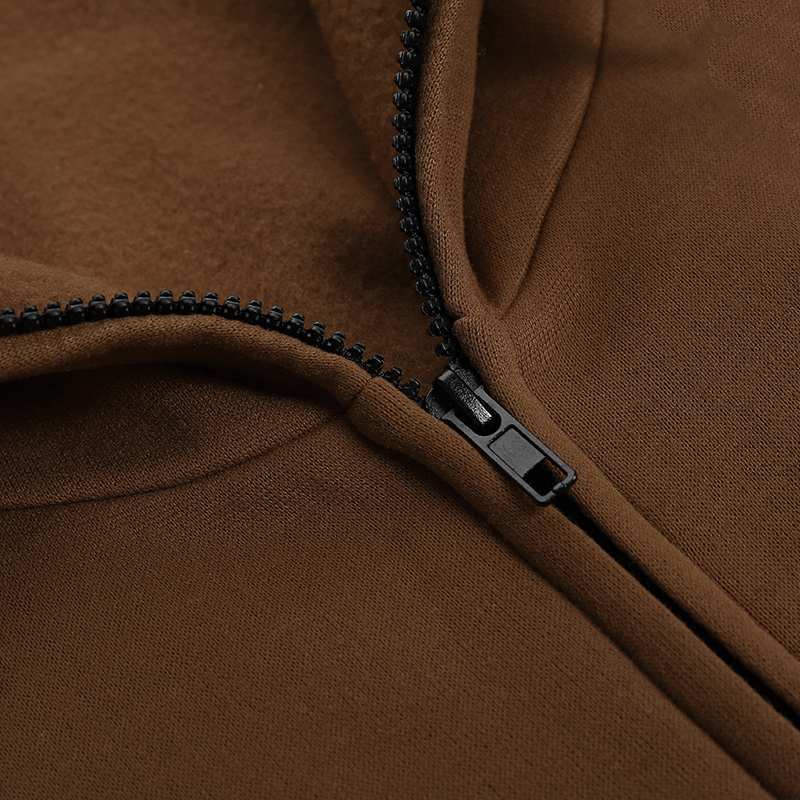 Robe Maxi à Capuche Zippée Oversize | Abaya Robe Polaire (MS163)