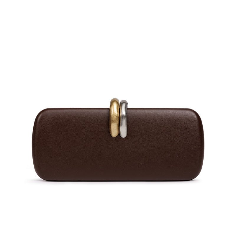 Pochette Structurée à Détails Or & Argent (MAC429)